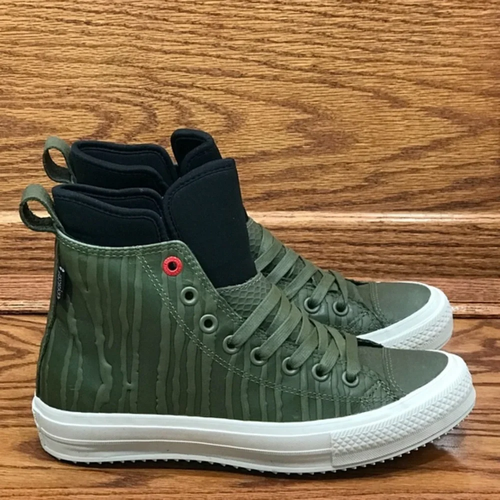 Converse CTAS WP Boot Hi Medium Olive Black Shoes - Picture 2 of 8